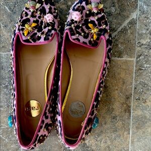 Pink Leopard Print Women's Flats excellent condition